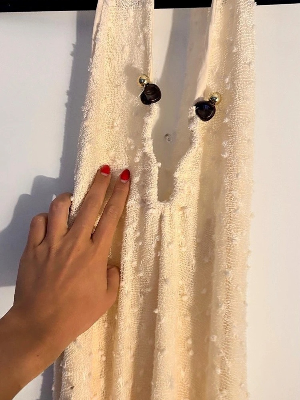 Cream Lace Maxi Dress - Picture 4 of 5